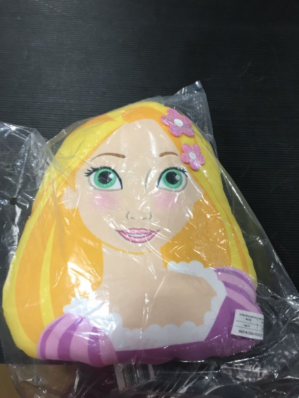 Photo 2 of Disney Princess Character Head 13-Inch Plush Rapunzel, Tangled, Soft Pillow Buddy Toy for Kids, by Just Play
