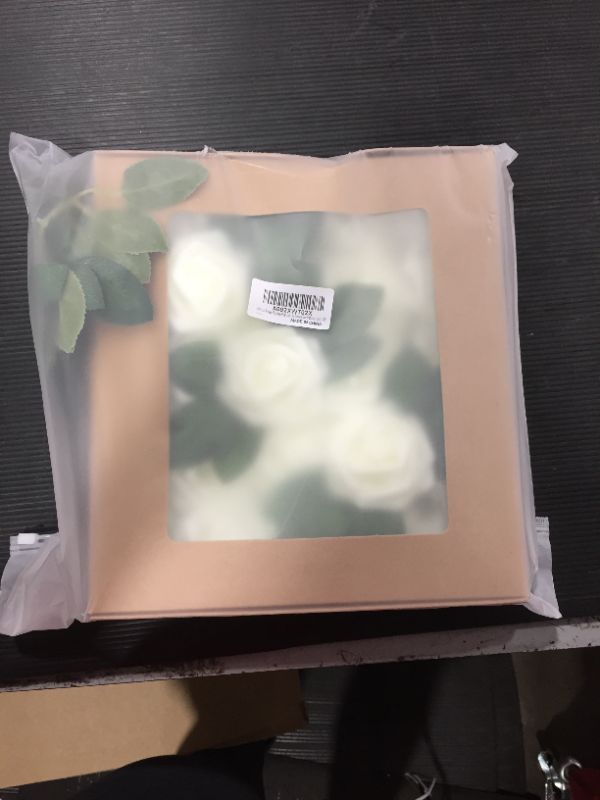 Photo 1 of Artificial Flowers, 25 Pcs 3 Inch Ivory Fake Roses with Stems and 3 Pcs Leaves, DIY for Wedding Decoration, Party and Home Decoration (Ivory, 25)
