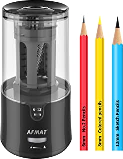 Photo 1 of AFMAT Electric Pencil Sharpener, Pencil Sharpener for Colored Pencils, Auto Stop, Super Sharp & Fast, Electric Pencil Sharpener Plug in for 6-12mm No.2/Colored Pencils/Office/Home-Black
