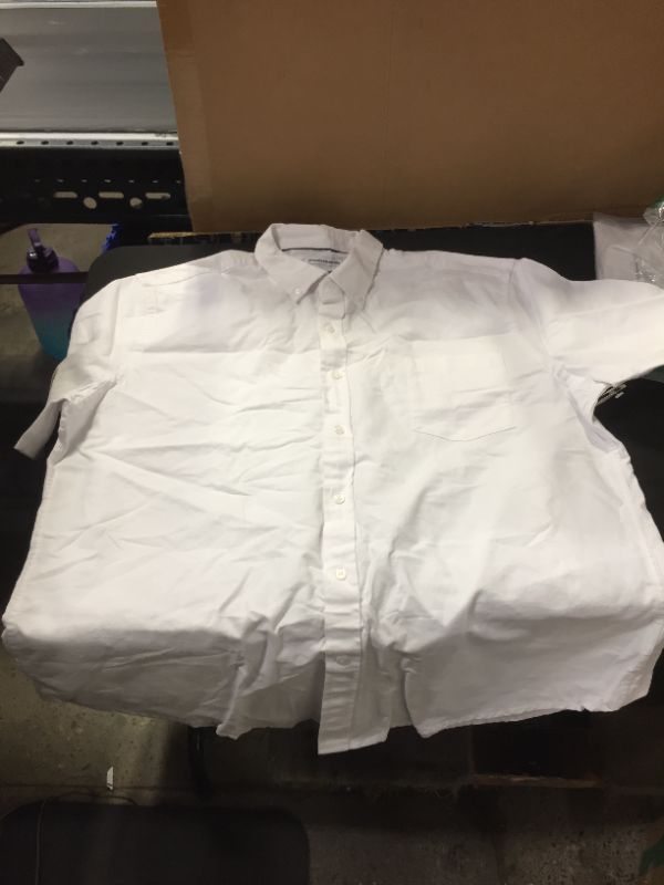 Photo 2 of Amazon Essentials Men's Slim-Fit Short-Sleeve Pocket Oxford Shirt XXL