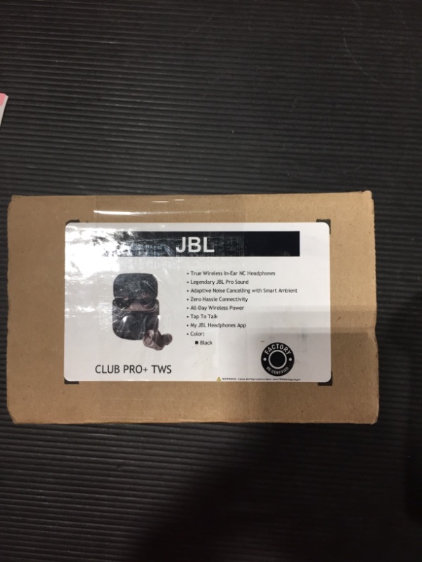 Photo 3 of JBL Club Pro Plus - High-Performance, True Wireless Headphones with Active Noise Cancellation - Black (B08LT8HJXJ)
