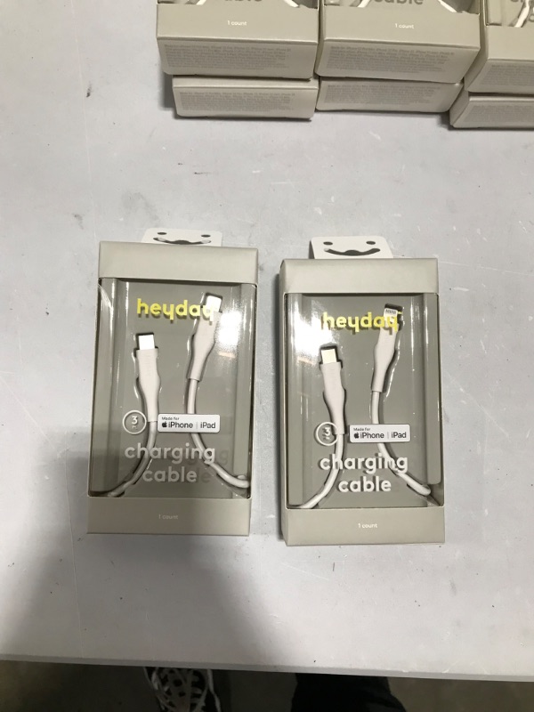 Photo 2 of Heyday 3' Lightning to USB-C Round Cable - White 2 Pack
