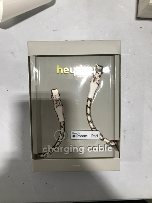 Photo 2 of Heyday 6' Lightning to USB-C Braided Cable - Light Tort
