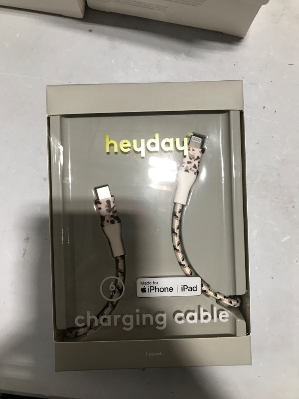 Photo 2 of Heyday 6' Lightning to USB-C Braided Cable - Light Tort
