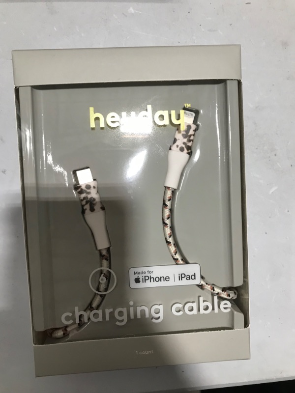 Photo 2 of Heyday 6' Lightning to USB-C Braided Cable - Light Tort
