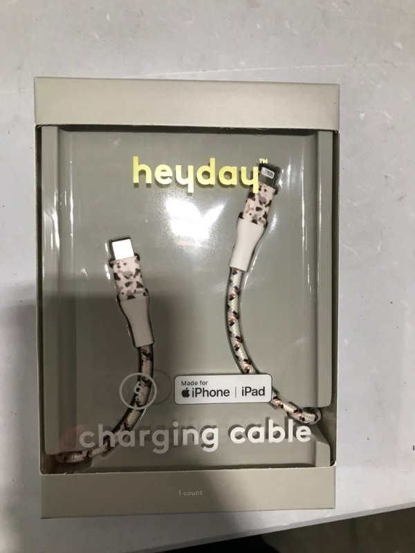 Photo 2 of Heyday 6' Lightning to USB-C Braided Cable - Light Tort
