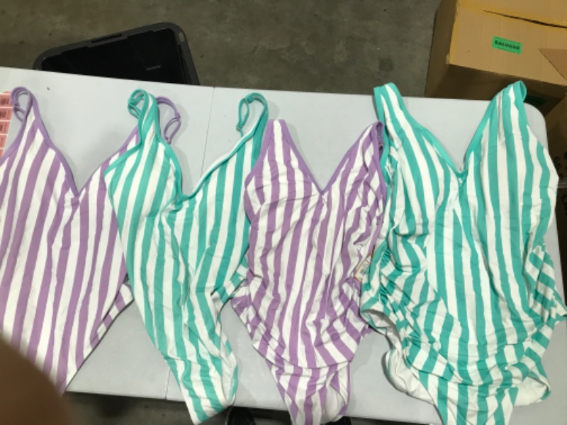 Photo 1 of Box Lot of 4 Assorted One Piece Swimsuits Various Sizes