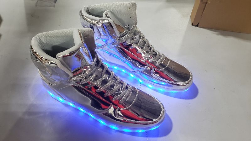 Photo 3 of Odema Unisex LED Shoes High Top Light Up Sneakers for Women Men SAYS 48 MIGHT BE 12.5
