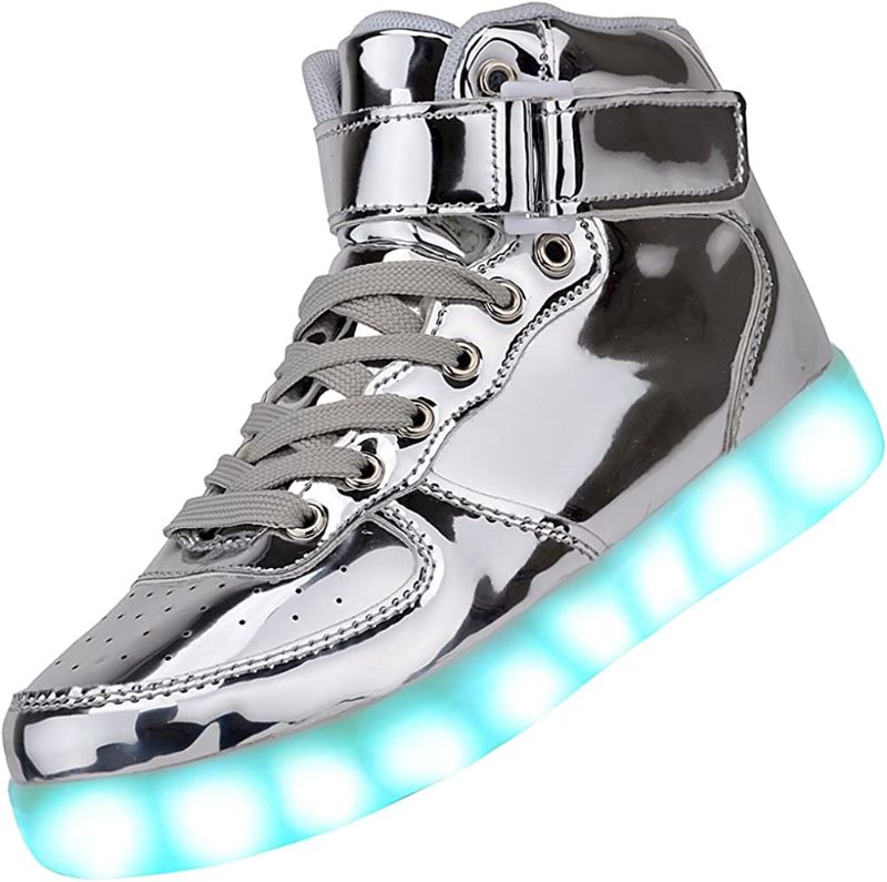 Photo 1 of Odema Unisex LED Shoes High Top Light Up Sneakers for Women Men SAYS 48 MIGHT BE 12.5
