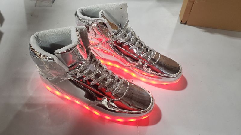 Photo 2 of Odema Unisex LED Shoes High Top Light Up Sneakers for Women Men SAYS 48 MIGHT BE 12.5
