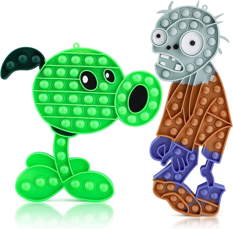 Photo 1 of ProCover Giant Pop Fidget Its Toy 2 Pack for Kids Adults Large Sensory Halloween Popits Jumbo Funny Push It Bubble Popper Plants vs. Zombies Shape Game Set Stress Reliever
