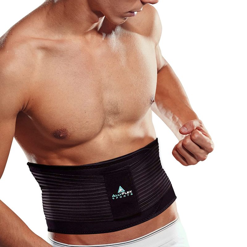 Photo 1 of AllyFlex Sports - Back Brace Lumbar Support Belt for Women and Men - High-Tech Cooling Technology Orthopedic 3D Lumbar Pads for Lower Back Pain Relief (Medium)
