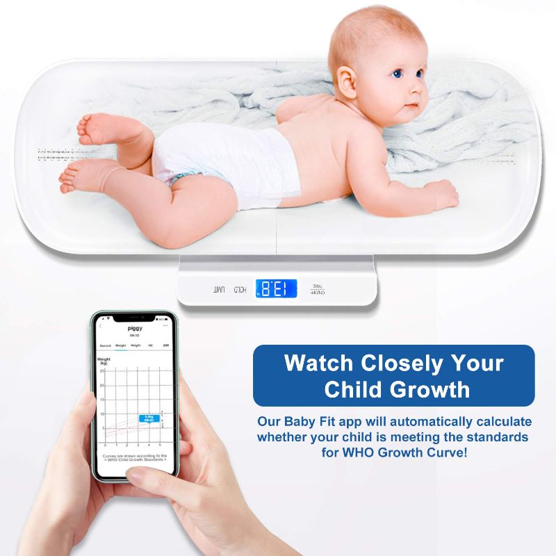 Photo 1 of UNICHERRY Bluetooth Baby Scale, Toddler Scale, Multifunction Pet and Infant Scale with 4 Measuring Modes, Baby Weight Scale with App, Accurate Pediatric Scale for Newborn
