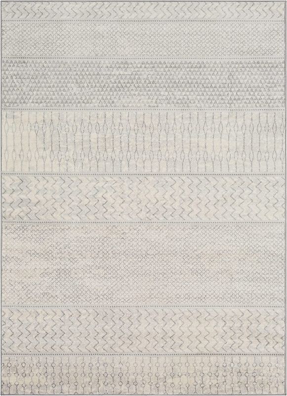 Photo 1 of Artistic Weavers Hana Modern Moroccan Area Rug,4'3" x 5'11",Silver Grey
