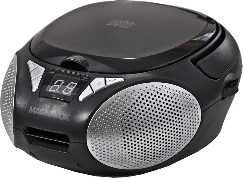 Photo 1 of Magnavox MD6924 Portable Top Loading CD Boombox with AM/FM Stereo Radio in Black  
