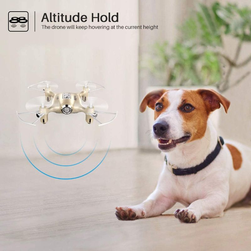 Photo 1 of DoDoeleph Newest Syma X20 Mini Pocket Drone Headless Mode 2.4Ghz Nano LED RC Quadcopter Altitude Hold Gold
