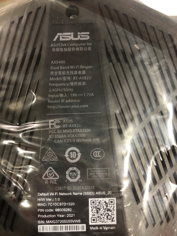 Photo 3 of ASUS - RT-AX82U AX5400 Dual-Band WiFi 6 Gaming Router with Life time internet Security
