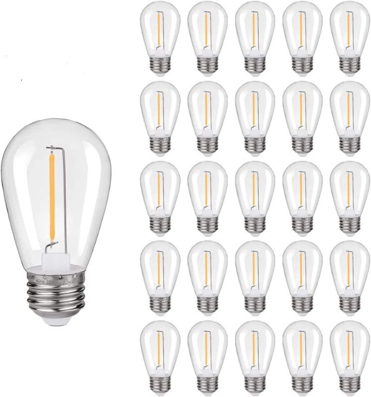 Photo 1 of (24 Pack) Led Filament Lamps, S12414, High Lumens, 8 Watt, A19; Clear; Medium Base; 2700K; 90 CRI; 120 Volt