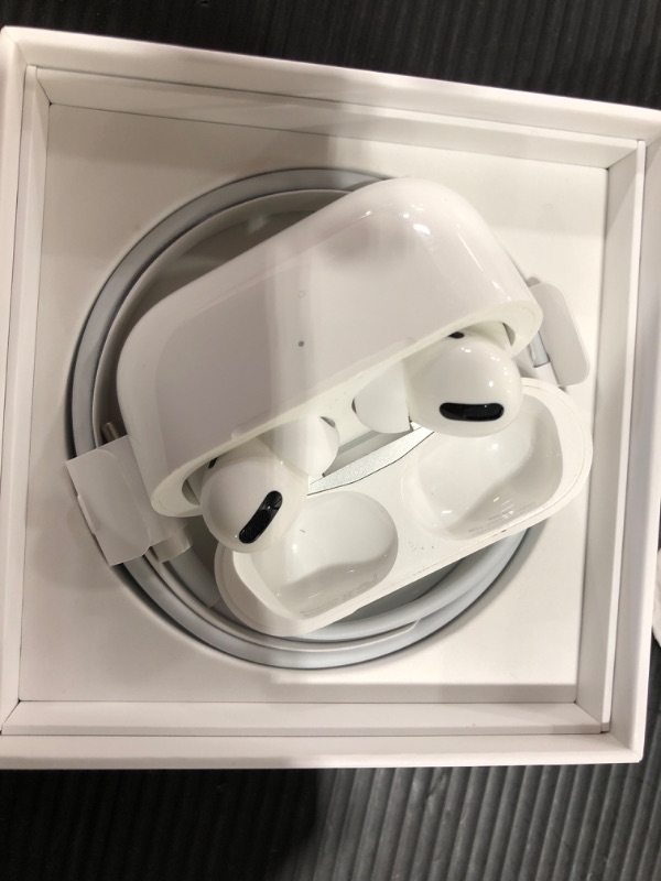 Photo 3 of Apple AirPods Pro Wireless Earbuds with MagSafe Charging Case. Active Noise Cancelling, Transparency Mode, Spatial Audio, Customizable Fit, Sweat and Water Resistant. Bluetooth Headphones for iPhone
