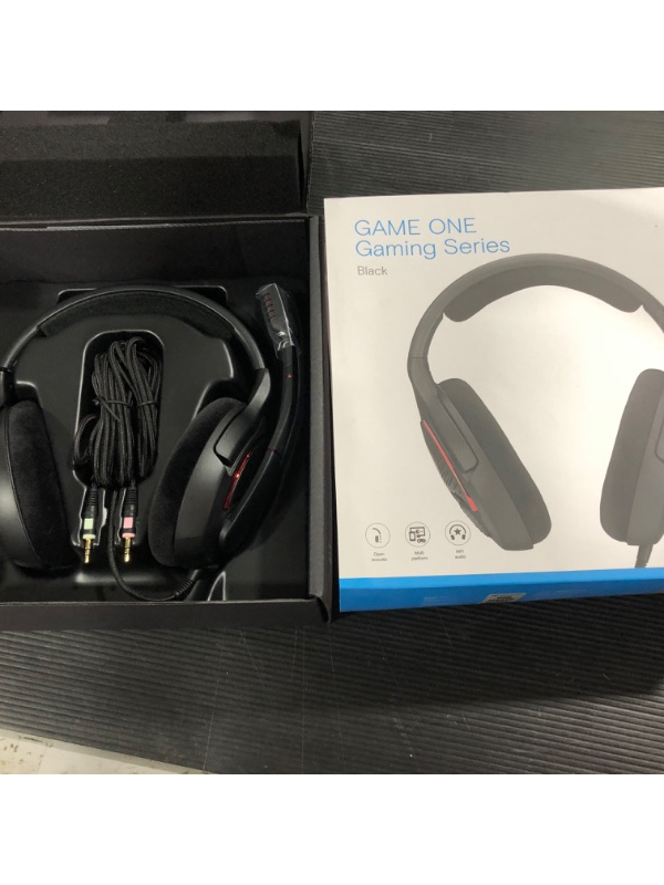 Photo 1 of Sennheiser Game One Open Acoustic Gaming Headset, Black & Red
