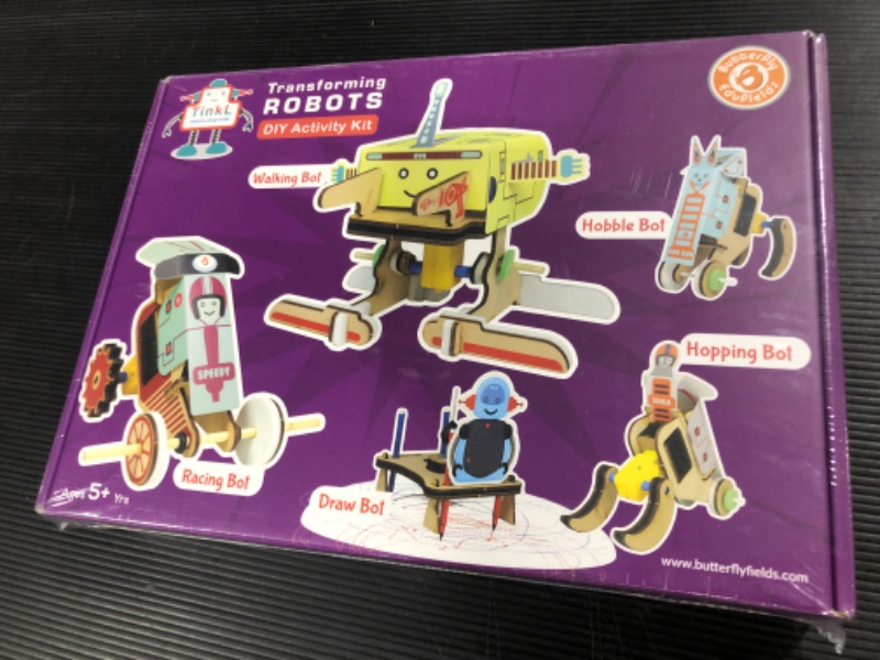 Photo 1 of tinkl tinker lab transforming robots diy activity kit