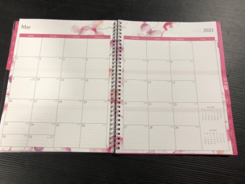 Photo 3 of Blue Sky 2021 Weekly & Monthly Planner, Flexible Cover, Twin-Wire Binding, 8.5" x 11", Orchid