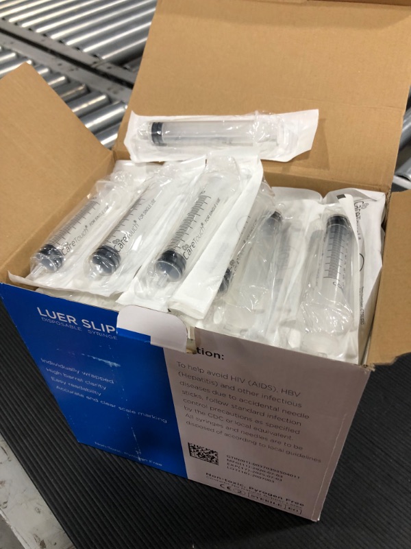 Photo 2 of 10ml Syringe with Luer Slip Tip - 100 Sterile Syringes by Care Touch No Needle, Great for Dispensi
