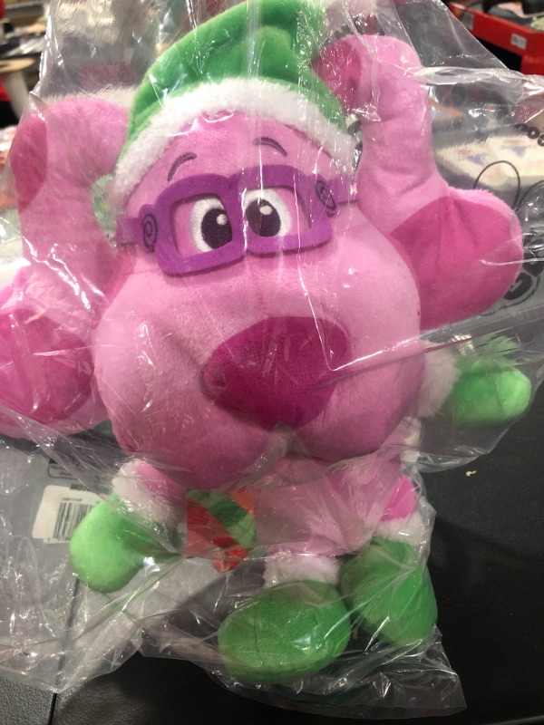 Photo 2 of Blue's Clues & You! Holiday Magenta, 15-Inch Large Plush, Stuffed Animal, Magenta Dog, by Just Play
