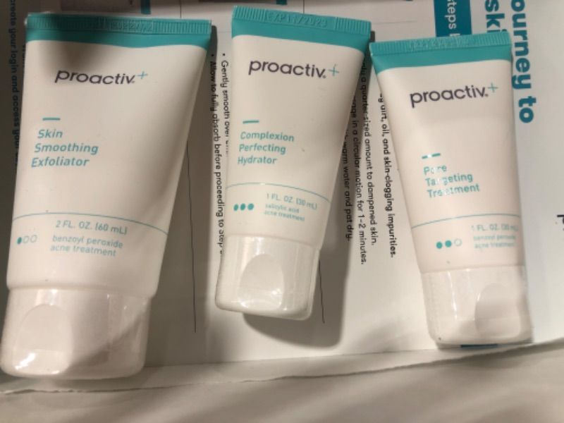 Photo 2 of Proactiv+ 3 Step Advanced Skincare Acne Treatment - Benzoyl Peroxide Face Wash, Salicylic Acid Exfoliator for Face And Pore Minimizer - 30 Day Complete Acne Skin Care Kit
