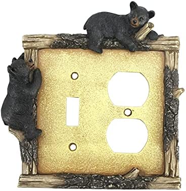 Photo 1 of Antelope Shop Bear Electrical Cover Plate Switch 2 Bear Switch Plate Cover Combo Wall Switch Plate Cover (toggle/duplex combo)