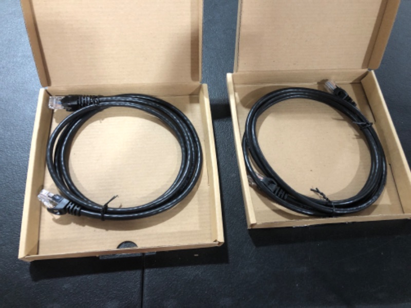 Photo 2 of Amazon Basics RJ45 Cat-6 Gigabit Ethernet Patch Internet Cable - 5 Foot 2pc