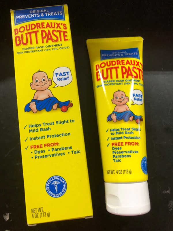 Photo 2 of Boudreaux's Butt Paste Original Diaper Rash Ointment Tube, 4 Oz
BEST BY : 01/22