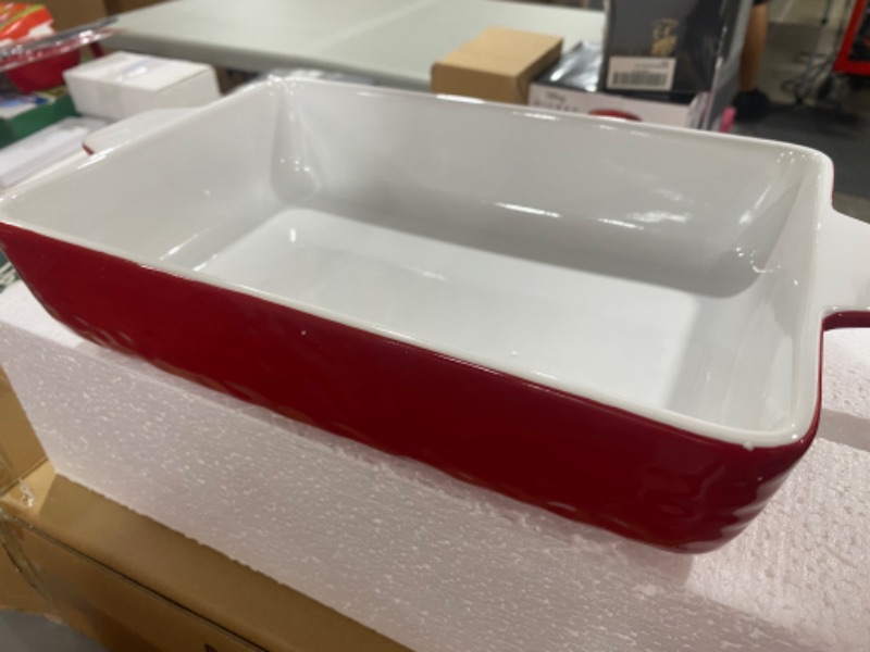 Photo 1 of CERAMIC NON-STICK 13 X 9 RECTANGULAR CAKE BAKING PAN 
RED