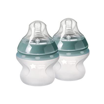 Photo 1 of Tommee Tippee Closer to Nature Soft Feel Silicone Baby Bottle, Slow Flow Breast-Like Nipple with Anti-Colic Valve, Stain and Odor Resistant, 5oz, 2 Count
