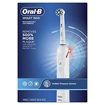 Photo 1 of Oral-B Smart 1500 Electric Toothbrush (Packaging May Vary) White, 1 Count
