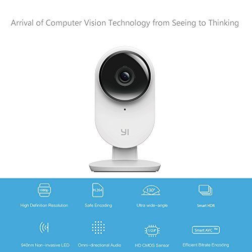 Photo 1 of Xiaoyi YI Home IP 1080P Camera  White AMI295, Set of 1

