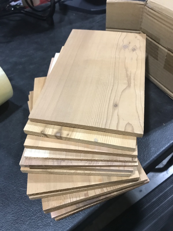 Photo 1 of 13 Pk Cedar Planks for Grilling Salmon Pacific Coastal Cedar 23x14x1cm Better Water Soaking, Add More Smoky Flavor to Salmon, Veggies
