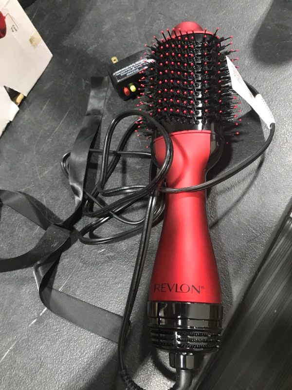 Photo 1 of REVLON One-Step Volumizer Original 1.0 Hair Dryer and Hot Air Brush, Red
