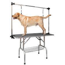 Photo 1 of  Foldable Dog Pet Bathing Grooming Table with Adjustable Height Arm/Noose/Mesh Tray