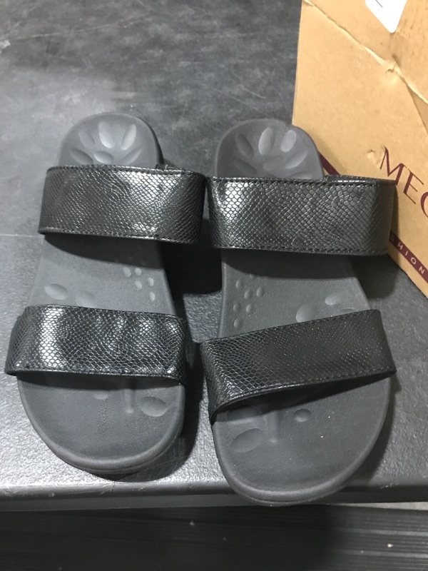 Photo 1 of MEGNYA Orthotic Sandals for Women, Plantar Fasciitis Sandals for Flat Feet, Orthopedic Walking Slide Sandals with Arch Support, Size 6