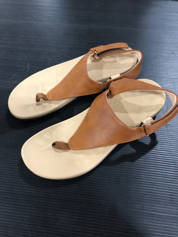 Photo 2 of UTENAG Womens Arch Support Sandals Orthotic Adjustable Thong Flip Flops
