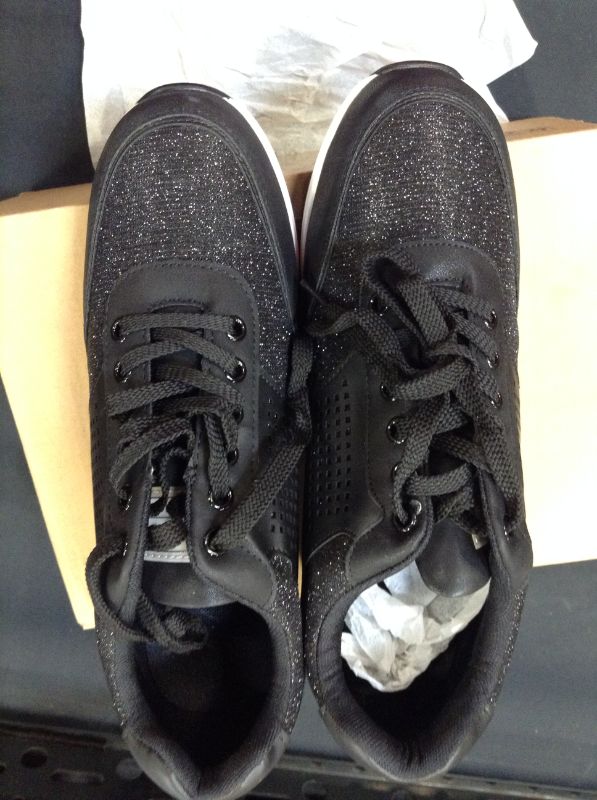 Photo 5 of black sparkles womens tennis shoes--- Size 10