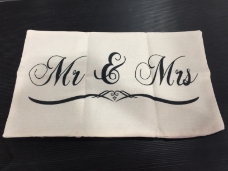 Photo 1 of 19x11.5 inche mr and mrs pillow case