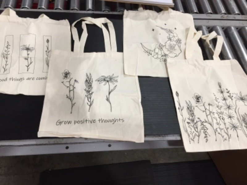 Photo 1 of 4 pack cottagecore tote bags

