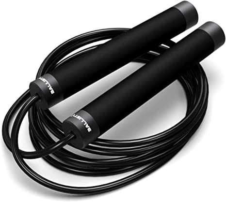 Photo 1 of Ballistyx Jump Rope - Premium Speed Jump Rope with 360 Degree Spin, Steel Handles, Silicone Grips and 2 x Adjustable Cables - for Crossfit, Gym & Home Fitness Workouts & More
