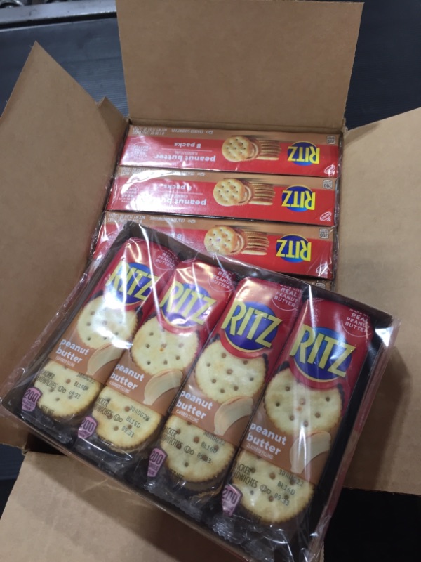 Photo 2 of 6 PACK Ritz Peanut Butter Cracker Sandwich, 8 Packs - 10.8 Oz | CVS
EXPIRES 08/30/2022