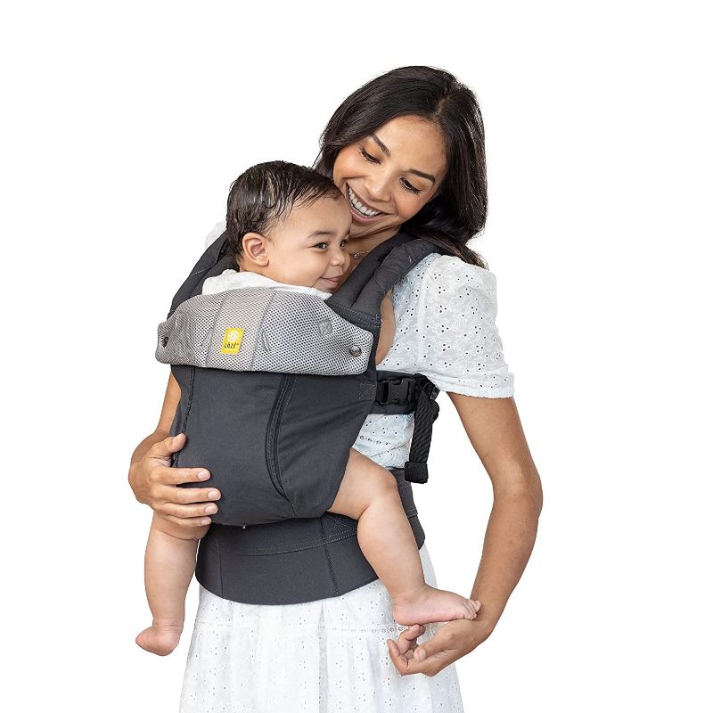 Photo 1 of LÍLLÉbaby Complete All Seasons Ergonomic 6-in-1 Baby Carrier Newborn to Toddler - with Lumbar Support - for Children 7-45 Pounds - 360 Degree Baby Wearing - Inward & Outward Facing - Charcoal/Silver
