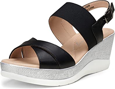 Photo 1 of Jeossy Women's Platform Sandal Black 26 Comfort Buckle Strap Casual Wide Width Summer Wedge
SIZE 9