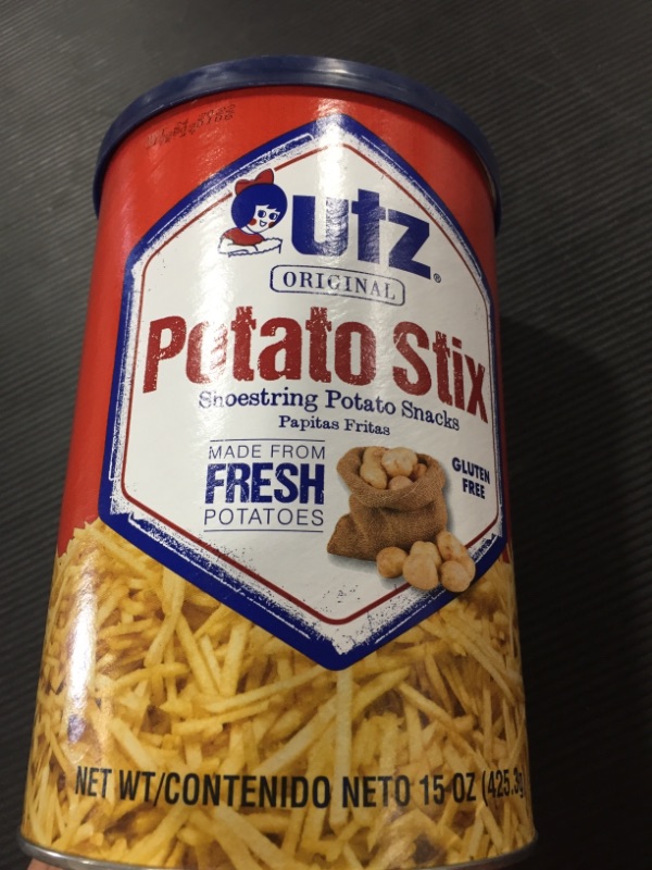 Photo 2 of 15 oz Utz Potato Stix Canister
EXPIRES 10/24/2022