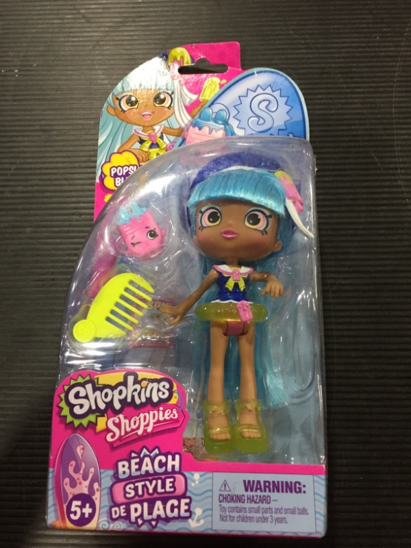 Photo 2 of 5" Shoppie Doll with Matching Shopkin & Accessories, Popsi Blue
